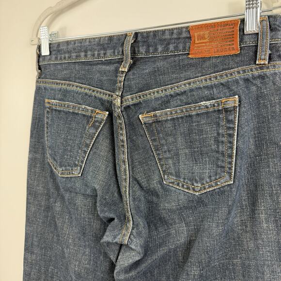 Vintage Polo Ralph Lauren Jeans Company Modern Bootcut Jeans Size 14 Dark Wash - Picture 9 of 13